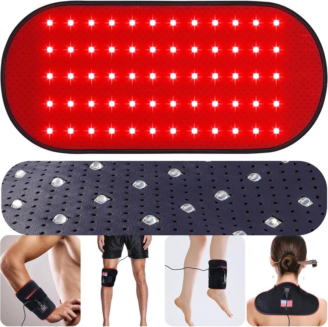 Red-Light-Therapy-for-Body,2026 Upgraded 4 Modes Near Infrared Light for Body Pain Relief,High-Efficiency Spherical Lamp Dual-Wave(660nm&850nm)LEDs,Corded-electric for Effective Therapy(12.4" x 6.1")
