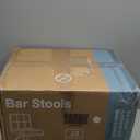 Yaheetech Bar Stools Set of 2, PU Leather Adjustable Swivel Barstools, Armless Hydraulic Kitchen Counter Bar Stool, Kitchen Island Chairs Set of 2, White