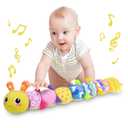 KMUYSL Baby Toys 0 to 12 Months, Musical Stuffed Animal Toys for 0-3-6-12 Months, Soft Sensory Toys with Crinkle and Rattles, Infant Tummy Time Toys Gifts for Newborn Boys Girls