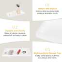 uxcell Silicone Bathroom Tray, 11.8" x 4.9" Rectangular Vanity Tray for Dresser Top, Toilet, Small Tray for Soap Dispenser Lotion Bottles Perfume Jewelry Candle, White