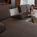 Couch Cushion Covers for Sectional Sofa, Stretch Soft Sofa Slipcovers Washable Wear-Resistant Universal Furniture Protector for Living Room(1 Piece Back Couch Cover, Brown) 