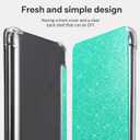 CoBak Case for 7" Ereader 2024 - New PU Leather Cover and Clear Soft Silicone Back Cover with Auto Sleep Wake Feature (Sage Glitter)