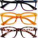 Blue Light Glasses for Woman Men | 99% Blue Light Blocking Glasses for Computer Gaming TV Phone Screen Square Frame | Anti Eyestrain & UV Glare Protection - 5 Pair (5 Pack Mix Color-5)