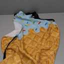 Ice Cream Parlor Apron, Cute Cones Colored Sprinkles Apron for Women with Adjustable Neck, Pockets Home Kitchen