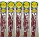 RastAfri Pre-Stretched Silky Braiding Hair (5 Single Packs, Burgundy)