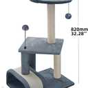 Roypet 32" Cat Tree with Scratching Pad and Perch, Grey