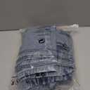 Djeanxa Men's Elastic Waist Jeans Plus Size Drawstring Pull On Jeans Casual Straight Leg Jeans Boys Denim Jogger Pants S-4XL, Light Blue