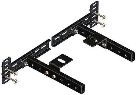 NINESTYLE Headboard Brackets for Metal Bed Frame, Universal Headboard Brackets Adjustable Versatile Headboard Mounting Bracket with Footboard Extension Fit Twin Full Queen King 2 Pack Matte Black