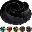 Slow Feeder Dog Bowls Insert, Bestalk Soft Silicone Slow Eating Feeder Insert with Suction Cups for Small, Medium and Large Dogs, Fit into Basic and Elevated Dog Bowls, Black (XL)