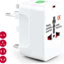 Portable Worldwide Universal Power Adapter Converter, All in One International Out of Country Travel Wall Charger Plug Compatible with USA, EU, UK, and AUS and More Outlets