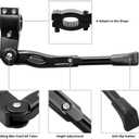 TOPCABIN Bicycle Adjustable Aluminium Alloy Bike Bicycle Kickstand Side Kickstand Fit for 22" 24" 26"- Black