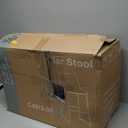 Sweetcrispy Counter Height Bar Stools Set of 2, 30 inch Height Stool Faux Leather Barstools with Back, Armless Kitchen Island Countertop Comfortable Modern Chairs with Metal Legs, Black