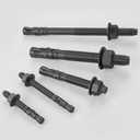 Wensilon 30Pcs 5/16x3 Inch Standard Fasteners for Heavy-Duty Black Wedge Anchors for Cement and Concrete