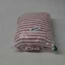 Veseacky Women Bath Wrap Towel for Womens Shower with Pocket Adjustable Spa Robe & Facial Headband (Large, Pink Stripe)