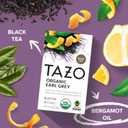 TAZO Organic Earl Grey Tea Bags, Black tea with Caffeine, 16 Total Tea Bags (EXP 12/01/27)