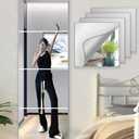 Shatterproof Wall Mirror Full Length for Bedroom, Acrylic Gym Mirrors For Home, Extra Thick : 0.12 Inch, 4 PCS x 16 x 12 Inches, Workout Mirrors Safe for Kids, Over The Door, Long Wall Mounted Mirror