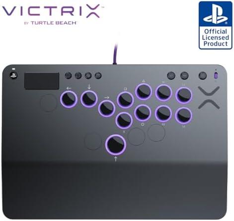 Turtle Beach Victrix Pro KO Leverless All Button Fight Stick for PlayStation 5, Officially Licensed PS5|PS4, Windows 10/11 PC, Customizable eSports Tournament Ready Controller, Arcade Controller, Gray