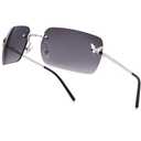 knliwkm Rimless Rectangle Y2k Sunglasses for Women Men Cute Small Frameless Black Tinted Lens 2000S Fashion Shades with Butterfly