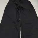 HeSaYep Women's Fleece Lined Sweatpants Winter Warm Wide Leg Sweat Pants Baggy Casual Pants with Pockets (Black)