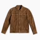 Isaac & David Chicago Vintage Trucker Suede Leather Jacket Men - Denim Biker Cafe Racer Causal Jacket Western Cowboy (US, Alpha, 4X-Large, Regular, Regular, Dusty)
