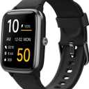Fitness Tracker Fitness Watches for Women Men (Make/Answer Calls), 1.85" Smart Watch for iPhone/Android Phones, Heart Rate/Sleep Monitor Steps Tracker Watch Pedometer IP68 Waterproof (Dark Black)