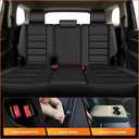 Seat Covers for Jeep Grand Cherokee 2022-2025 Full Set Waterproof Leather Custom Automotive Car Seat Covers Protector (5Seats,Black)
