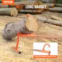 VEVOR 46.5" Timberjack Log Lifter, Adjustable Heavy Duty Log Roller Cant Hook, Log Jack with Wooden Handle, Log Cant Hook Logging Tools for Rolling and Raising Up Logs up to 15" Dia