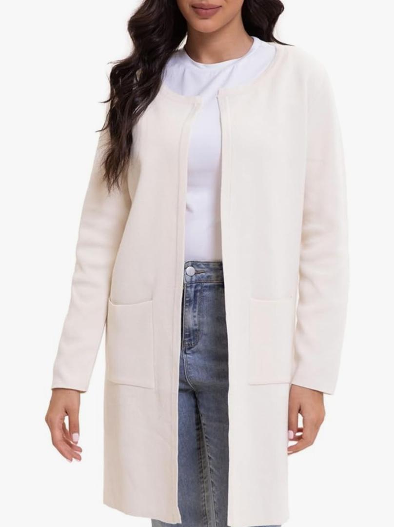 Cardigan Sweaters for Women Open Front Long Trench Coats Jacket Fall Winter Coatigan Medium