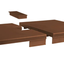 BMC WW2 Blockhouse Roof - Brown Plastic Army Men Playset Building Accessory