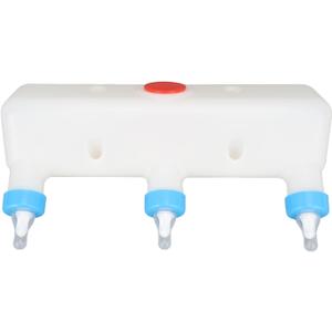GLOGLOW 3L Goat Milk Feeder, Durable Feeding Bucket, Farm Drinking Equipment with 3 Nipples for Professional Breeders, Farmers, Pet Care Experts, Ranch Managers, Home Farm Owners