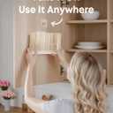 Straw Holder for Cabinet Door - Strong Magnetic Detachable Bottom, Easy to Clean, Dual Use (Countertop/Cabinet), Fits Various Sizes & Irregular Straws (Transparent)