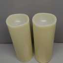 5" x 14" Large Waterproof Outdoor Flameless Candles Battery Operated LED Pillar Candles for Indoor Outdoor Lanterns, Ivory, Long Lasting, Set of 2