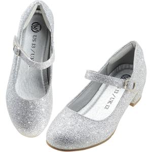 Girls Dress Shoes-Mary Jane Shoes for Girls Low Heel Princess Hook and Loop Dress Shoes Party Wedding Flats for Little/Big Kids 3