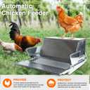 Chicken Feeder Galvanized 25Lbs Capacity Weatherproof Treadle Chicken Feeder Rodent Proof
