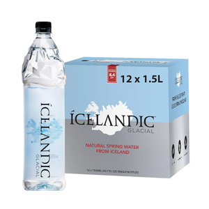 Icelandic Glacial Natural Spring Alkaline Water, 50.7 Fl Oz (Pack of 12), Best Before: 12/JUN/2027