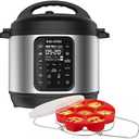 6.5 Quart Electric Pressure Cooker, 11-in-1 Multi Cooker with Rice Cooking, Slow Cooking, Sauté, Steam Functions Stainless Steel