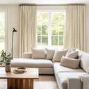 Topfinel Beige Cream Velvet Blackout Curtains 84 Inches Long, Ivory Tan Room Darkening Thermal Insulated Soundproof Modern Nursery Rod Pocket Back Tab Winter Drapes for Living Room Bedroom 2 Panels (52"W x 84"L (Pack of 2))