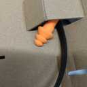 HomeSpot Noise Reduction Wireless Neckband Headphones with Qualcomm aptX HD, 27dB NRR, CVC Noise Cancelling Mic & Controls and 20H Playtime for Work Safety OSHA Compliant - Blue Wire Orange Earbuds