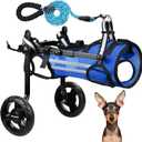 2025 Upgraded Dog Wheelchair for Back Legs Small Wheelchair for Dogs with Disabled Hind Legs Walking Adjustable Dog Carts with Heavy Duty Wheels (XS)