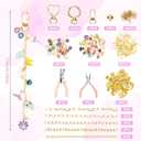 WATINC DIY Keychain Making Kit with Tools - Jewelry Making with Charms, Alphabet Beads, Key Rings, Clips, Punch & Pliers to Make Bag Charms, Friendship Bracelets, Jewelry Gifts for Teens(348pcs), Small