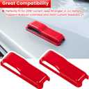 Engine Hood Hinge Cover Trim Exterior Accessories Decoration for 2018-2025 Jeep Wrangler JL JLU Sports Sahara Freedom Rubicon Unlimited Gladiator JT 2-Door & 4-Door (Red 2PCS)