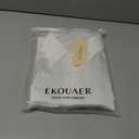 Ekouaer Womens Silk Satin Nightgown Button Down Sleepshirt Long Sleeve Sleepwear S-3XL (White, S)