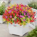 12 Bundles Fake Artificial Flowers Faux Plants for Spring Summer Decoration | UV Resistant Faux Flowers Eucalyptus for Outdoor Planters for Outside Home Planter Porch Patio Yard Decor