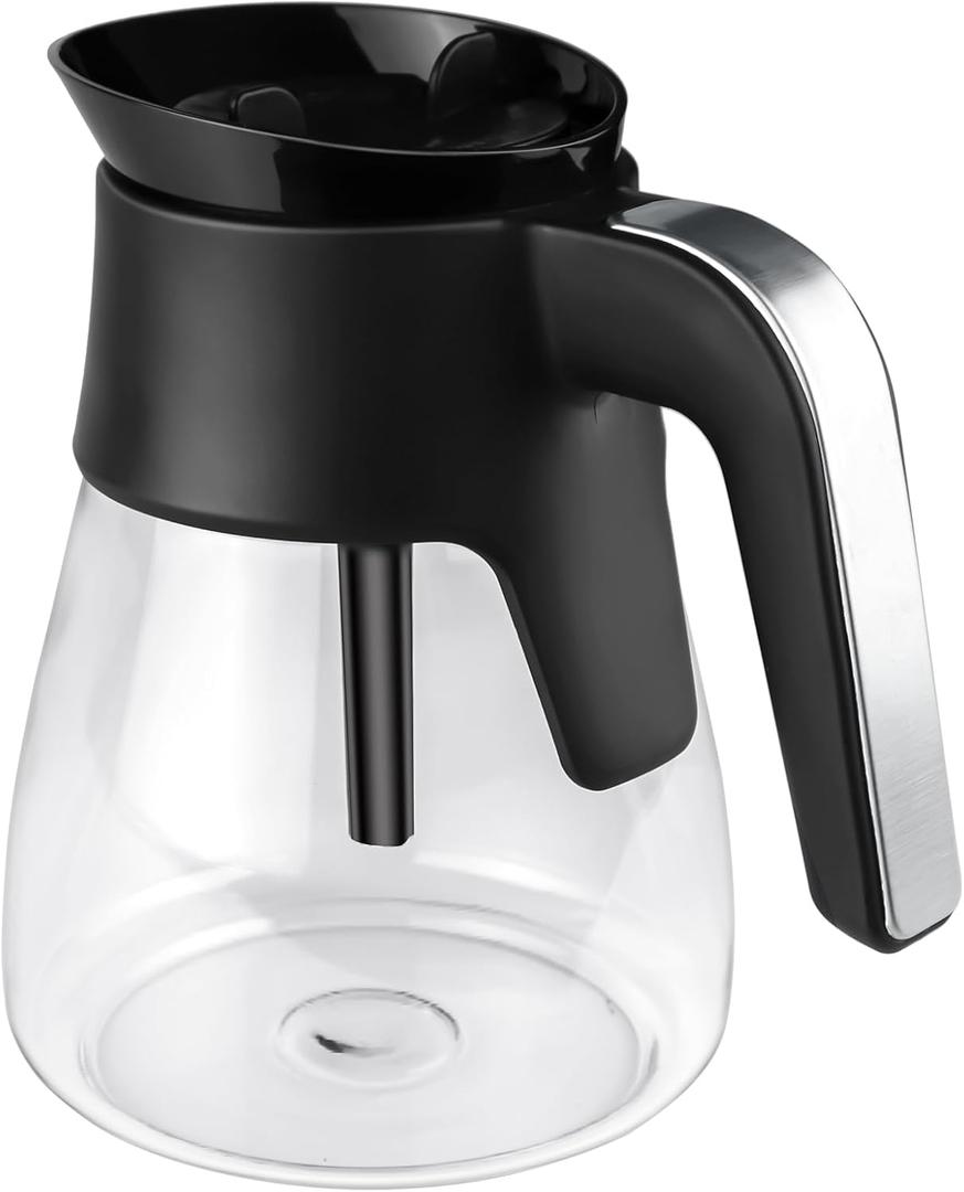 10-Cup Glass Carafe Replacement Compatible with Ninja CM401 CM371 CP301 Specialty Hot & Iced Coffee Makers, Replacement 50 oz Coffee Pot with Brew-Through Lid for Ninja CM300 CM400 CP300 CF091