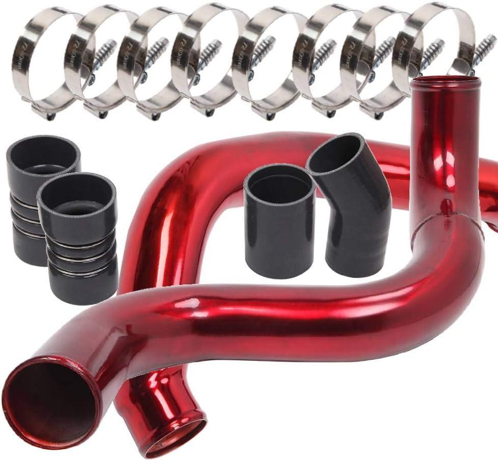 Turbo Intercooler kit Pipe Boot for Ford 6.0L CAC Intercooler Pipe Boot kit 03-07 Tube Powerstroke for Ford F250 F350 F450 F550 (Red)