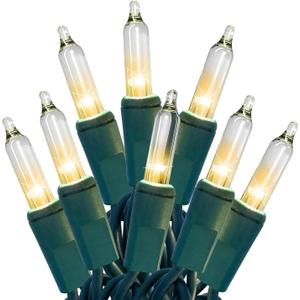 HISHINY Christmas Lights 100 Count Clear Christmas Tree Lights String with Green Wire for Outdoor Indoor Christmas Decorations Wedding Decorations Valentines Day Decor,UL Certified (21feet) (Warm White)