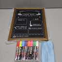 EAONE 12 x 16 in First Day of School Board Sign for All Grades Student, Wood Frame Back to School Chalkboard Sign for Kids 1st and Last Day, Double-Side, with 8 Dry Erase Markers & 1 Wipe Cloth (Grey)