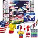2026 World Soccer Cup Extra Large Schedule Poster, 48 Teams Tournament Wall Chart Calendar, Soccer Matches Tracker Bracket for Home Office Bar Football Club Sports Fans Party Decorations
