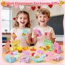 Jumlys Valentines Day Cards for Kids School, 32 Packs Cute Dessert Squeeze Toys, Valentine Day Party Favors for Boys Girls, Ideal Exchange Cards for Classroom