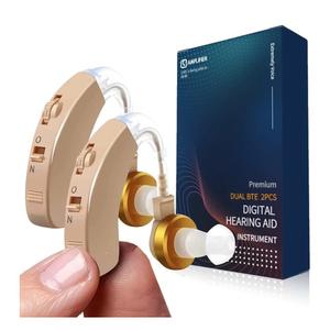 Hearing Aids, Hearing Amplifier for Seniors, Hearing Aids Amplifier with Noise Canceling for Adults Hearing Loss, Invisible Hearing Amplifier 2 Pack Hearing Aids